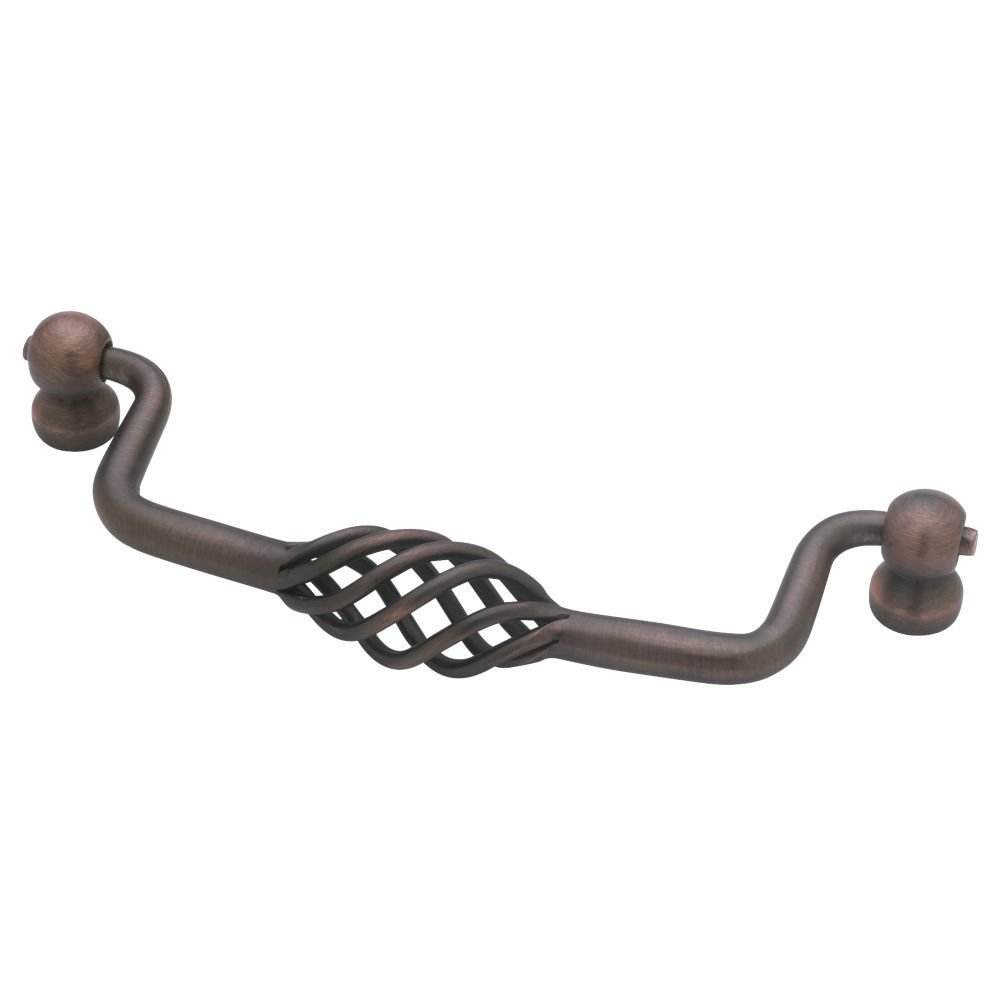 Liberty Hardware 5" Centers Birdcage Bail Pull Bronze With Copper Highlights
