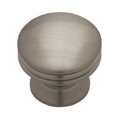 Liberty Hardware 1-1/8 Wide Base knob in Brushed Nickel Plate