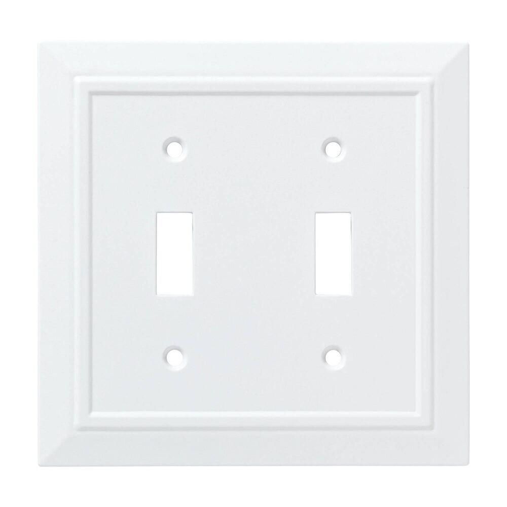 Liberty Hardware Double Toggle Wall Plate in Pure White