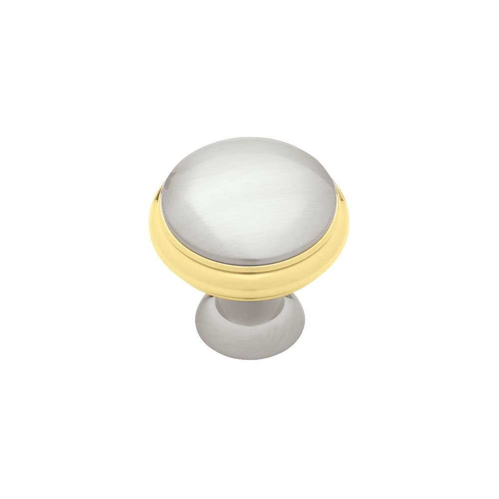 Liberty Hardware 35mm Round Knob in Polished Brass and Nickel
