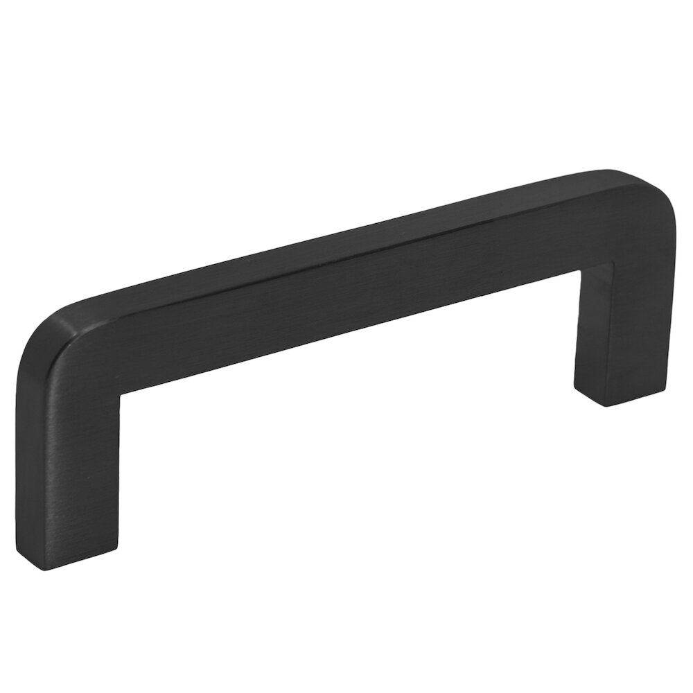 Linnea Hardware 4" Centers Rounded Pull in Satin Black PVD