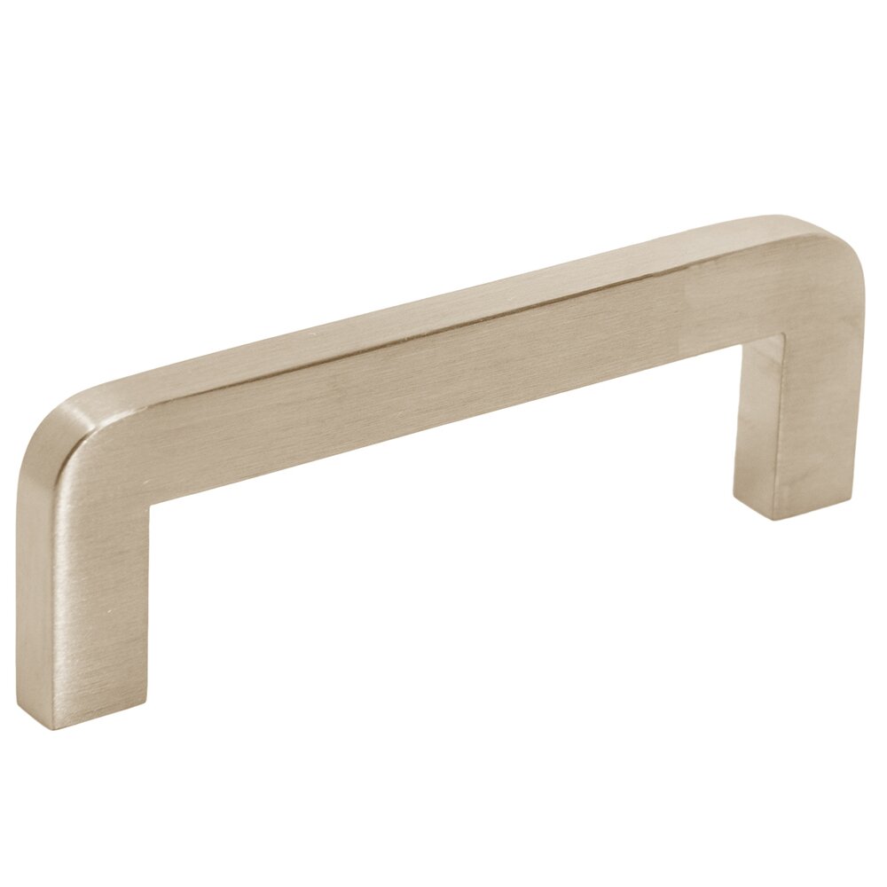 Linnea Hardware 4" Centers Rounded Pull in Satin Brass PVD