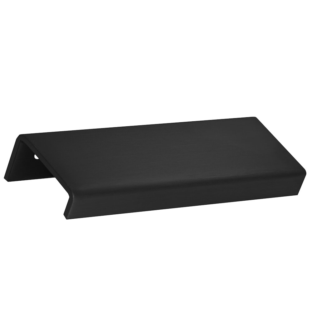 Linnea Hardware 4" (100mm) Long 3/8" Squared Drop Down Back Mounted Edge Pull in Satin Black PVD