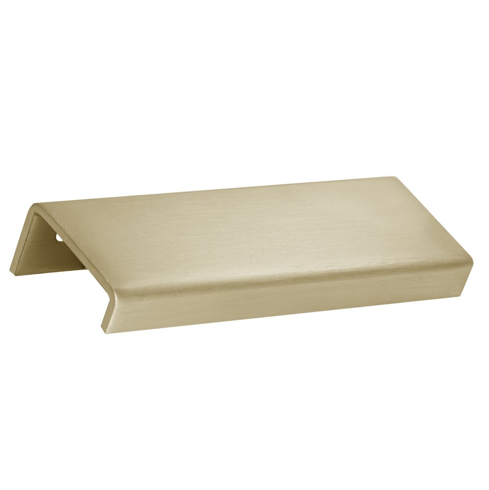 Linnea Hardware 4" (100mm) Long 3/8" Squared Drop Down Back Mounted Edge Pull in Satin Brass PVD