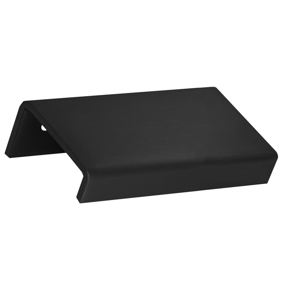 Linnea Hardware 3" (75mm) Long 3/8" Squared Drop Down Back Mounted Edge Pull in Satin Black PVD