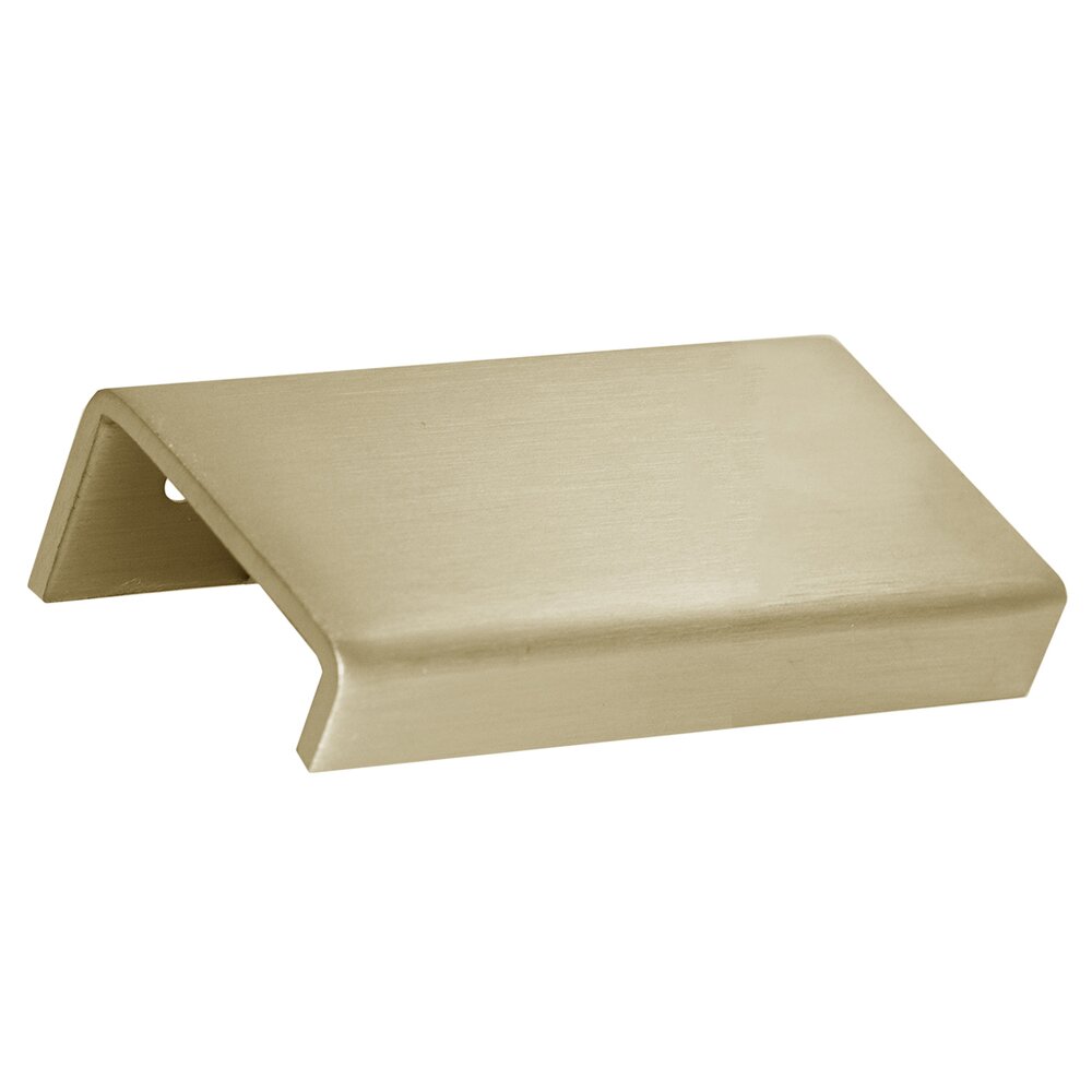 Linnea Hardware 3" (75mm) Long 3/8" Squared Drop Down Back Mounted Edge Pull in Satin Brass PVD
