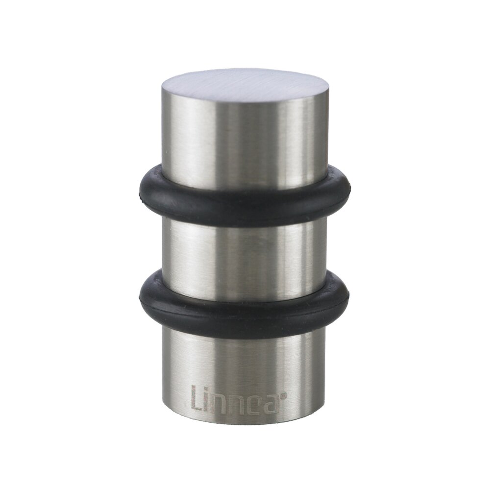 Linnea Hardware 1" Diameter Double Ring Floor Mounted Door Stop in Satin Stainless Steel