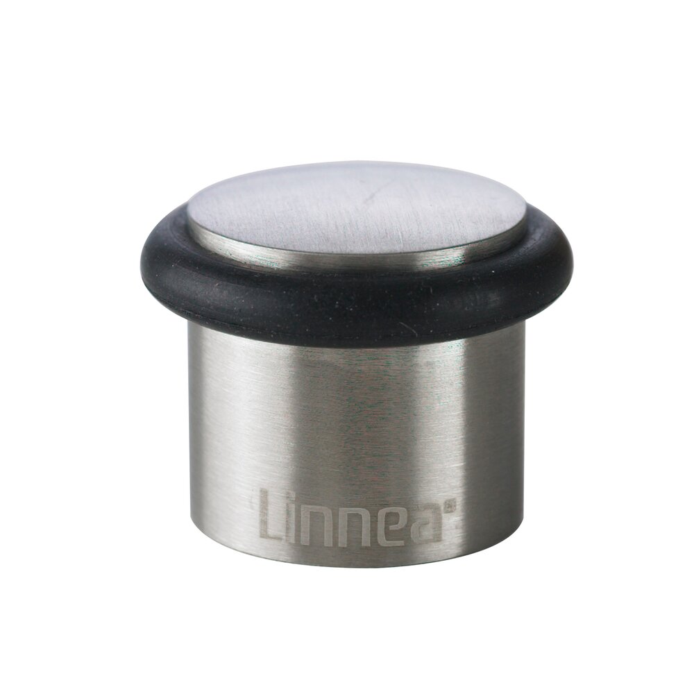 Linnea Hardware 1" Diameter Single Ring Floor Mounted Door Stop in Satin Stainless Steel