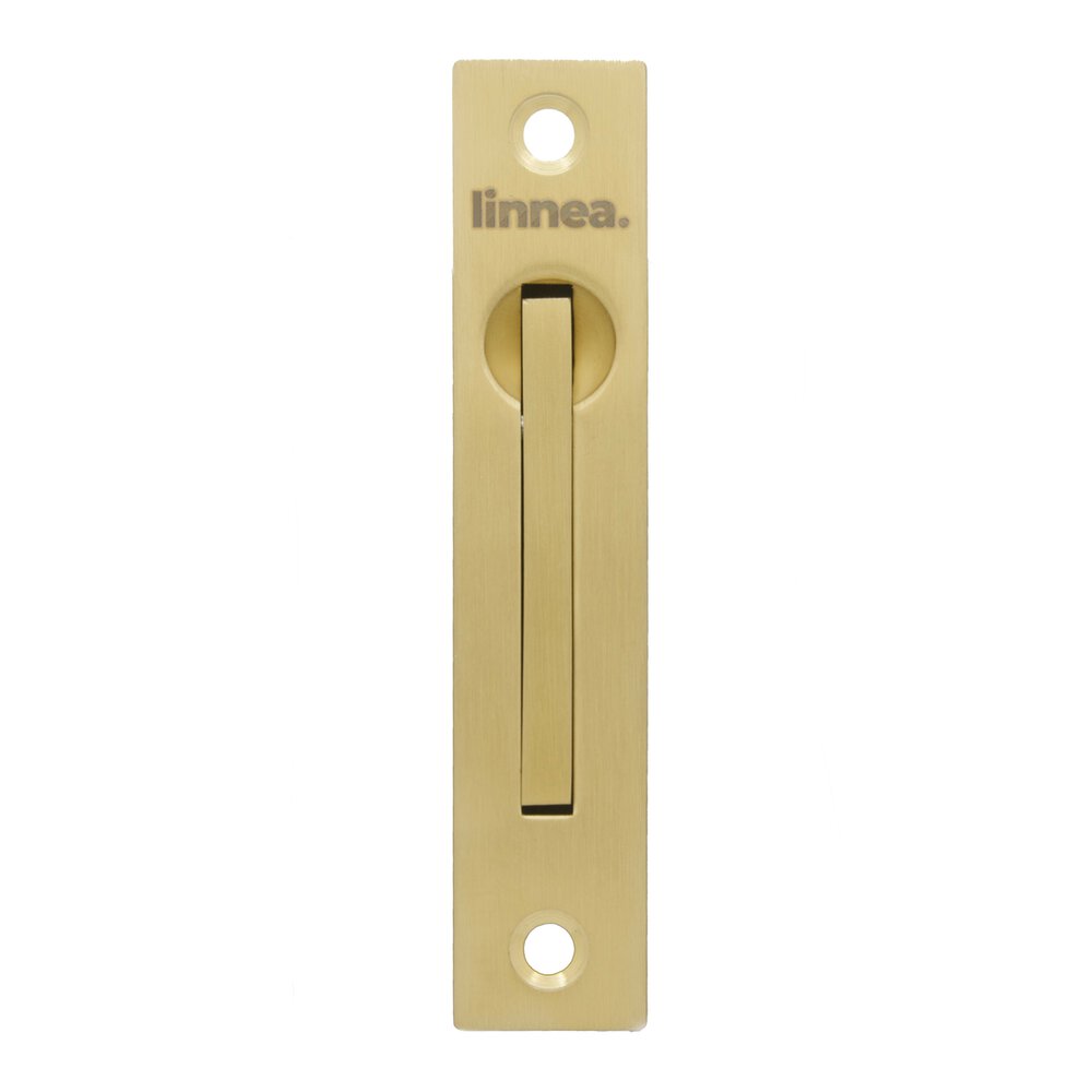 Linnea Hardware 3 15/16" Long Edge Pull in Satin Brass PVD