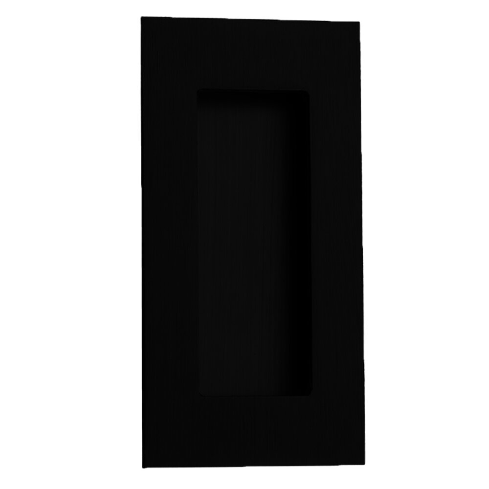 Linnea Hardware 4" Rectangular with Rectangle Cut-Out Recessed Pull in Satin Black