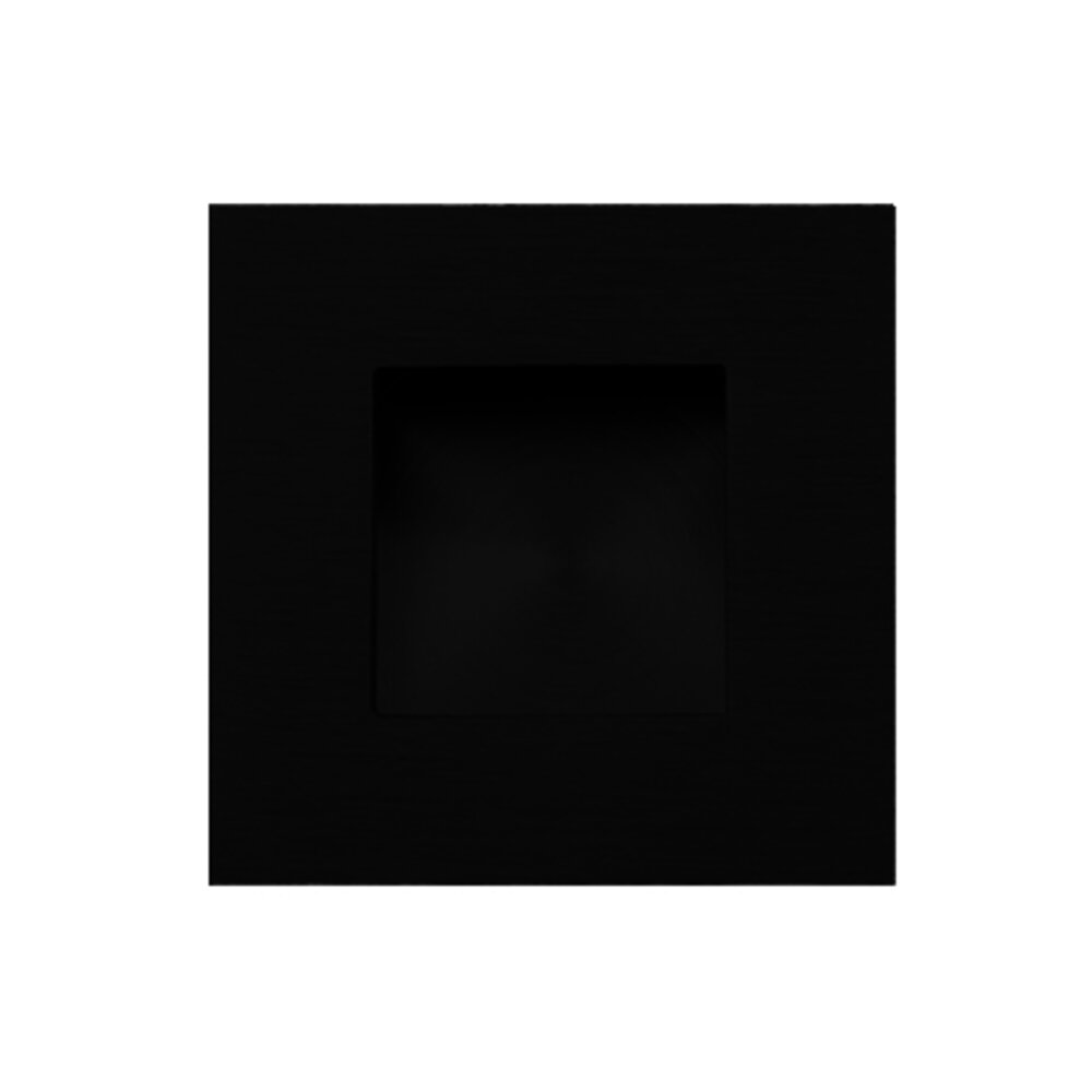 Linnea Hardware 2" Square Recessed Pull in Satin Black
