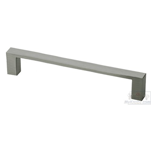 Linnea Hardware 5 9/10" Centers Square Form Pull in Satin Stainless Steel