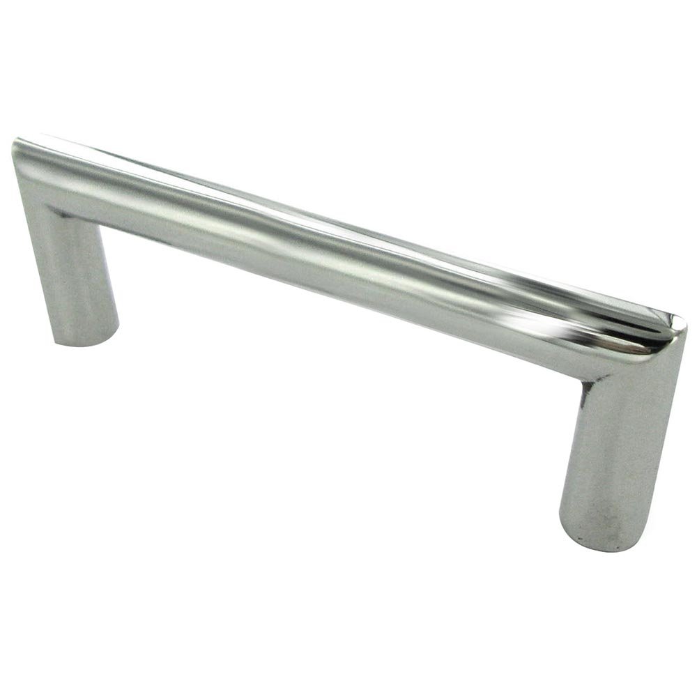 Linnea Hardware 4" (100mm) Centers Square Tube Pull in Polished Stainless Steel