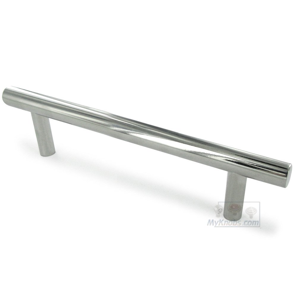 Linnea Hardware 3 15/16" Centers European Bar Pull in Polished Stainless Steel