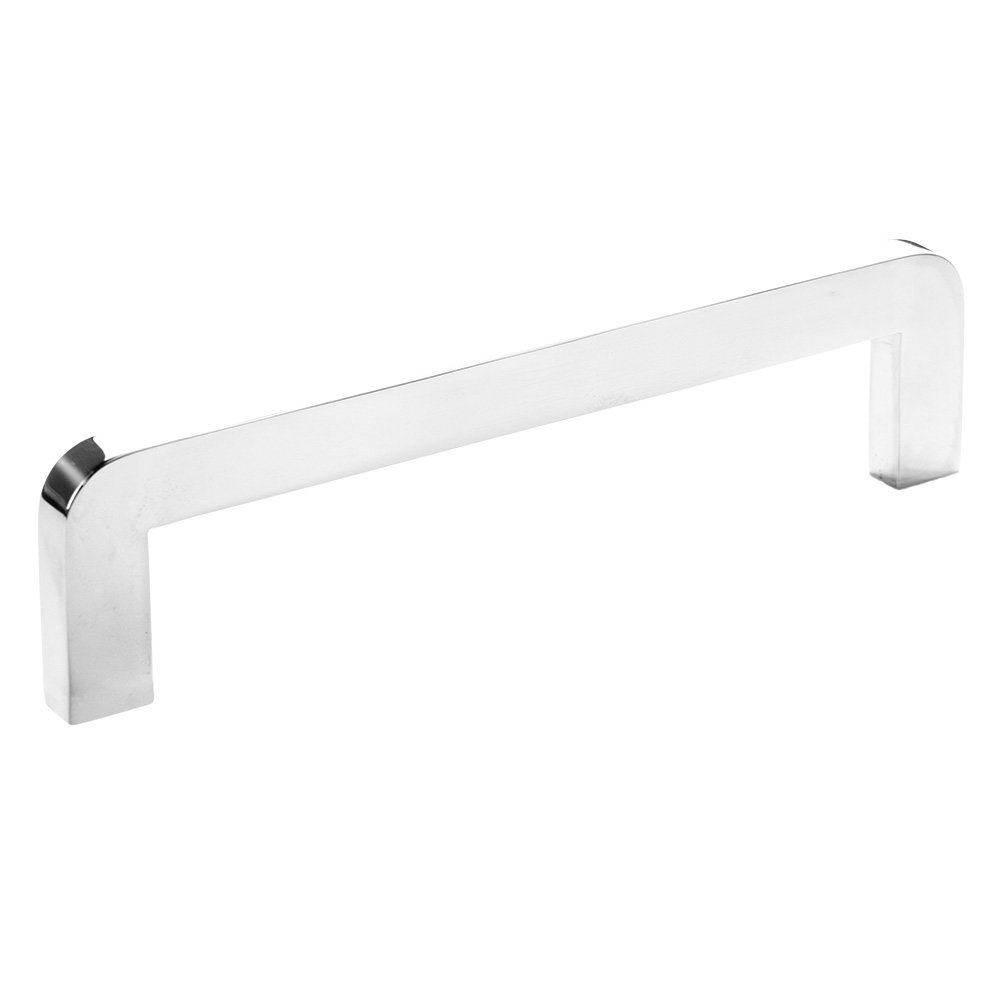 Linnea Hardware 4" Centers Rounded Pull in Polished Stainless Steel