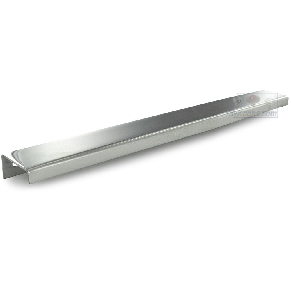 Linnea Hardware 11 3/4" Long 3/8" Squared Drop Down Back Mounted Edge Pull in Satin Stainless Steel