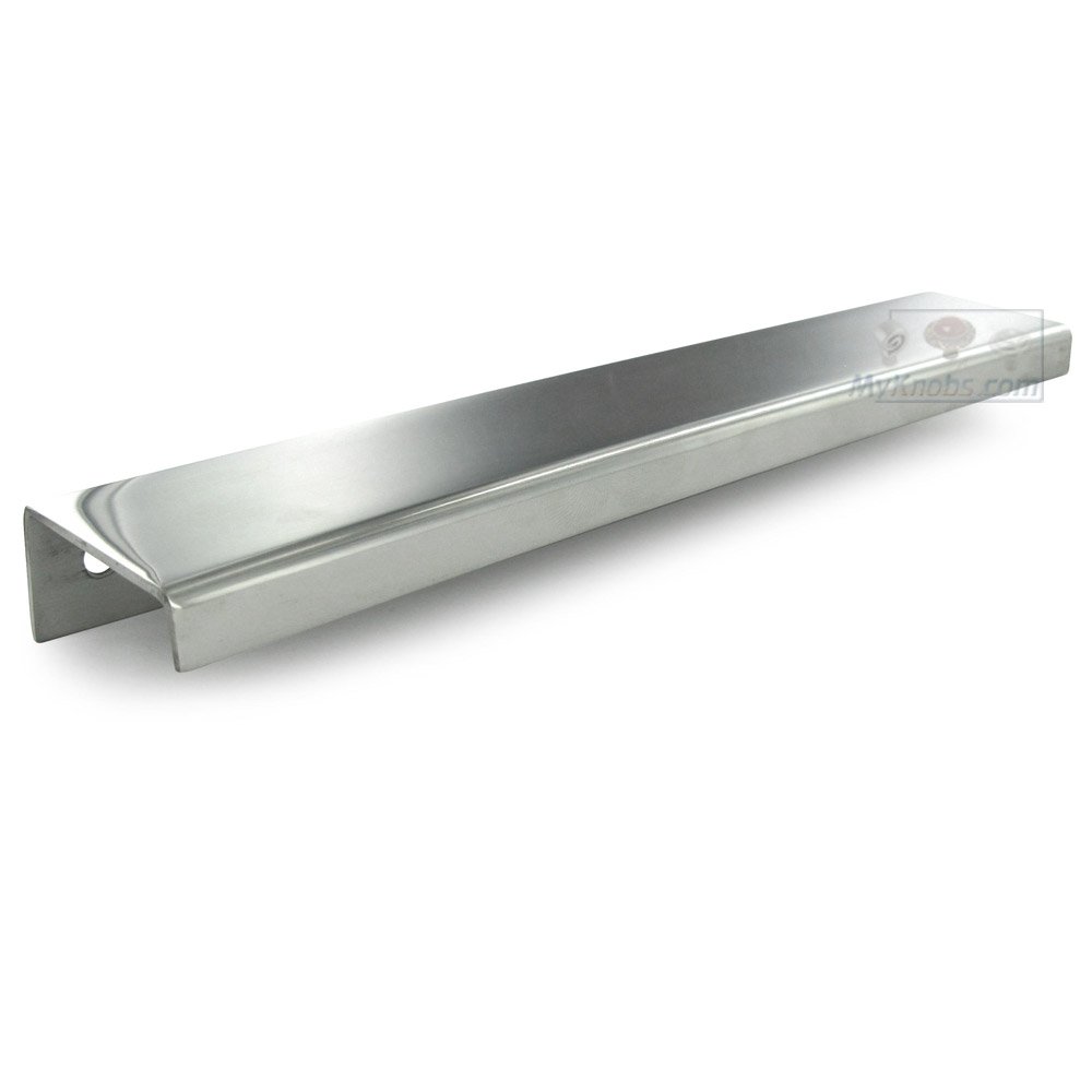 Linnea Hardware 7 7/8" Long 3/8" Squared Drop Down Back Mounted Edge Pull in Satin Stainless Steel