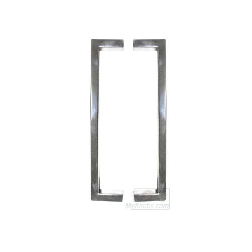 Linnea Hardware 11 3/4" Centers Back to Back Squared Appliance/Shower Door Pull in Polished Stainless Steel