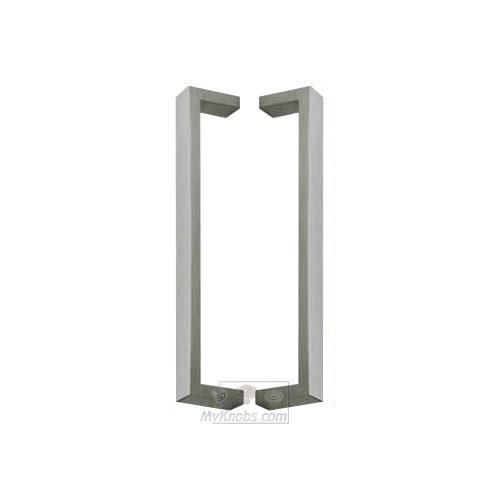 Linnea Hardware 11 3/4" Centers Back to Back Squared Appliance/Shower Door Pull in Satin Stainless Steel