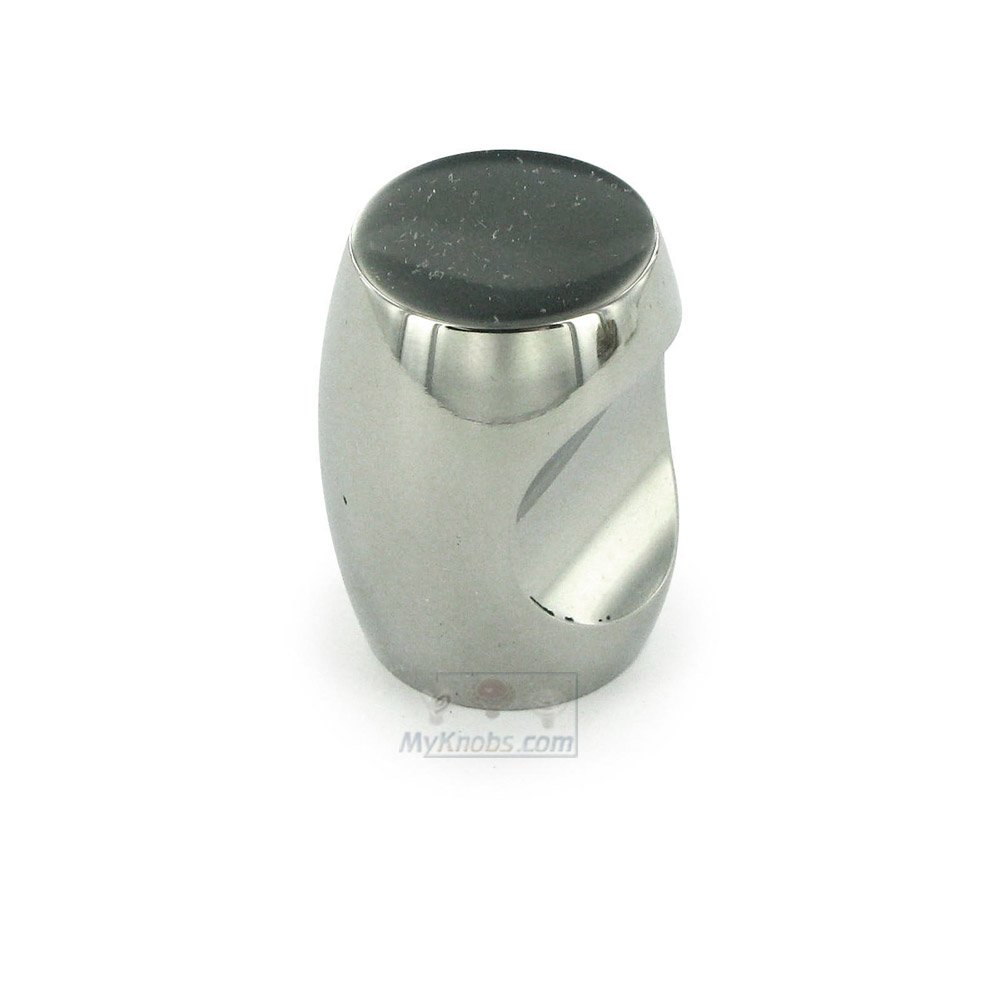 Linnea Hardware 3/4" Diameter Barrel Thumbprint Knob in Polished Stainless Steel
