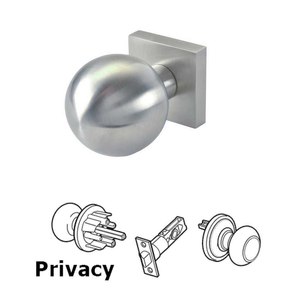 Linnea Hardware Privacy Door Knob in Satin Stainless Steel