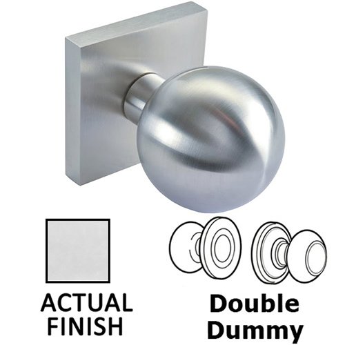 Linnea Hardware Double Dummy Door Knob in Polished Stainless Steel