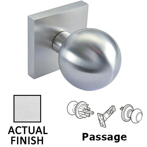 Linnea Hardware Passage Door Knob in Polished Stainless Steel