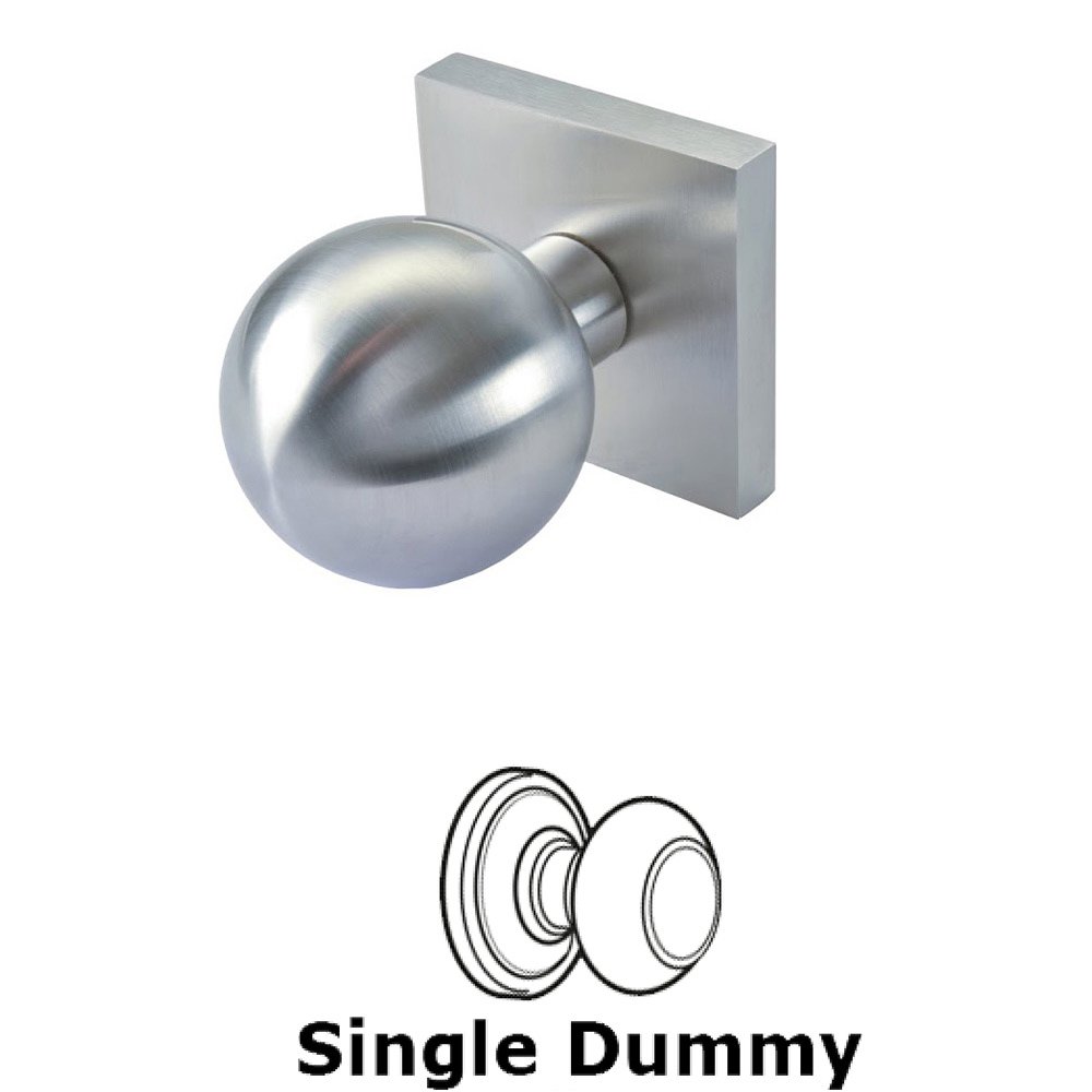 Linnea Hardware Single Dummy Door Knob in Satin Stainless Steel