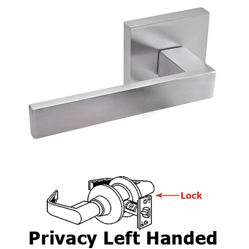 Linnea Hardware Privacy Door Lever in Satin Stainless Steel