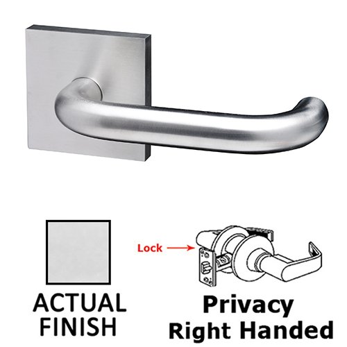Linnea Hardware Privacy Door Lever in Polished Stainless Steel