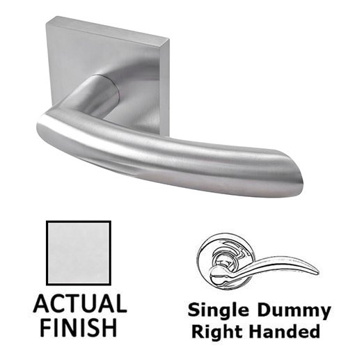 Linnea Hardware Single Dummy Right Handed Door Lever in Polished Stainless Steel