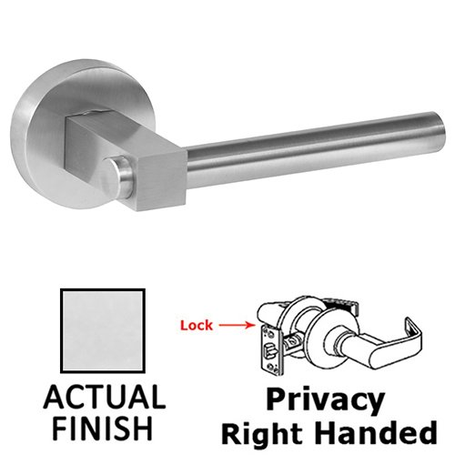 Linnea Hardware Privacy Right Handed Door Lever in Polished Stainless Steel