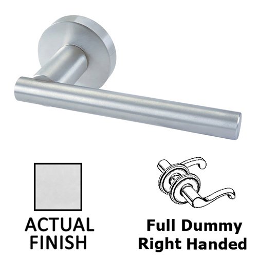 Linnea Hardware Double Dummy Right Handed Door Lever in Polished Stainless Steel