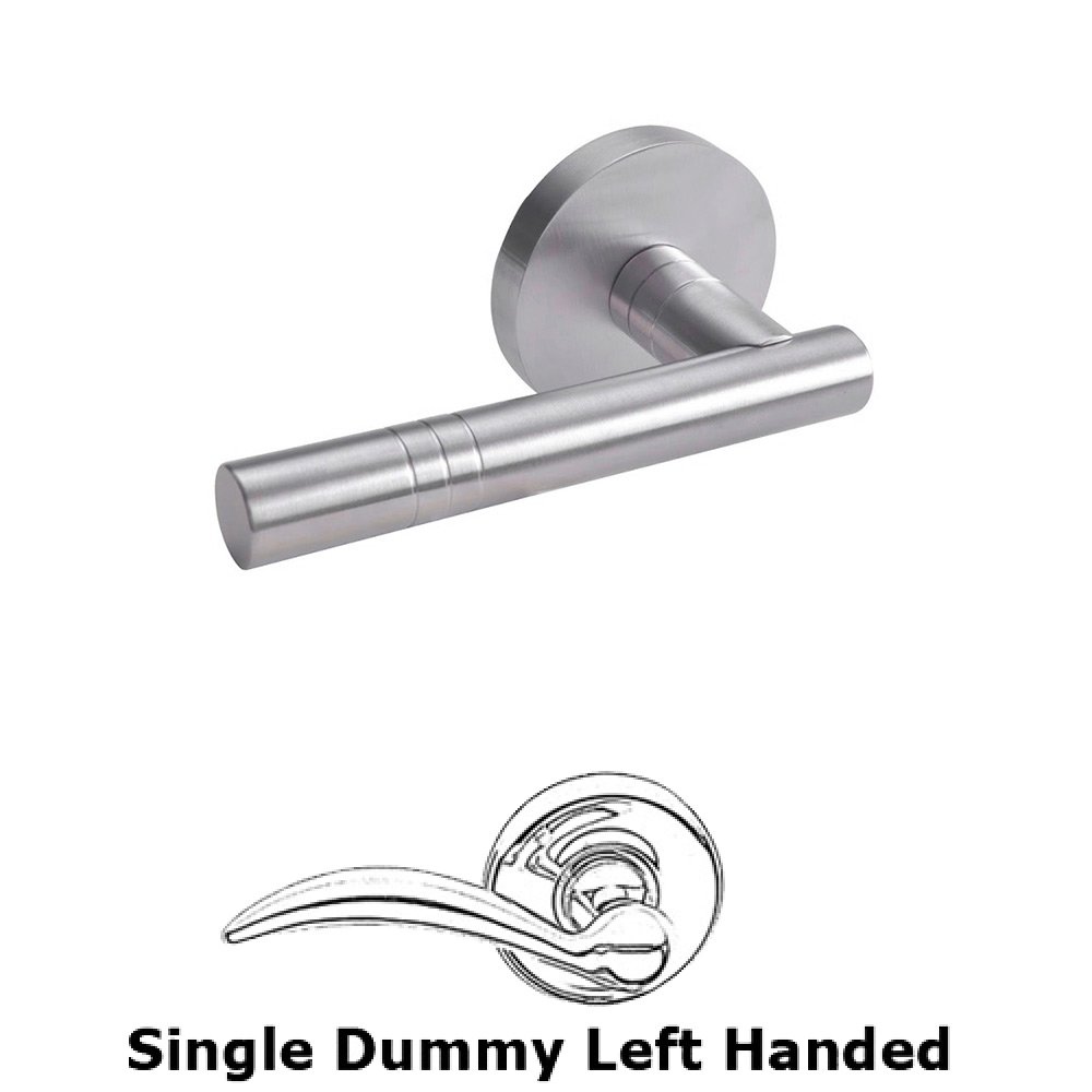 Linnea Hardware Single Dummy Left Handed Door Lever in Satin Stainless Steel