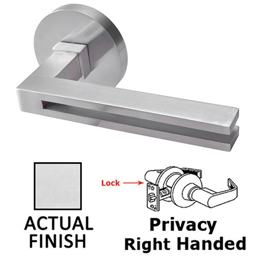 Linnea Hardware Privacy Right Handed Door Lever in Polished Stainless Steel