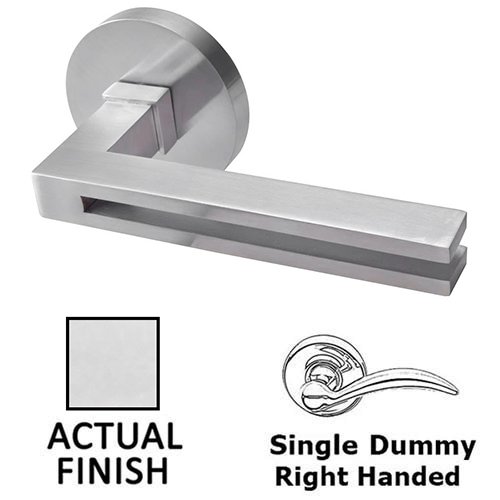 Linnea Hardware Single Dummy Right Handed Door Lever in Polished Stainless Steel