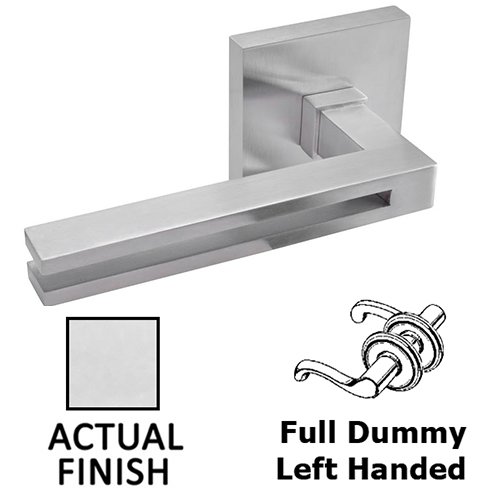 Linnea Hardware Double Dummy Left Handed Door Lever in Polished Stainless Steel