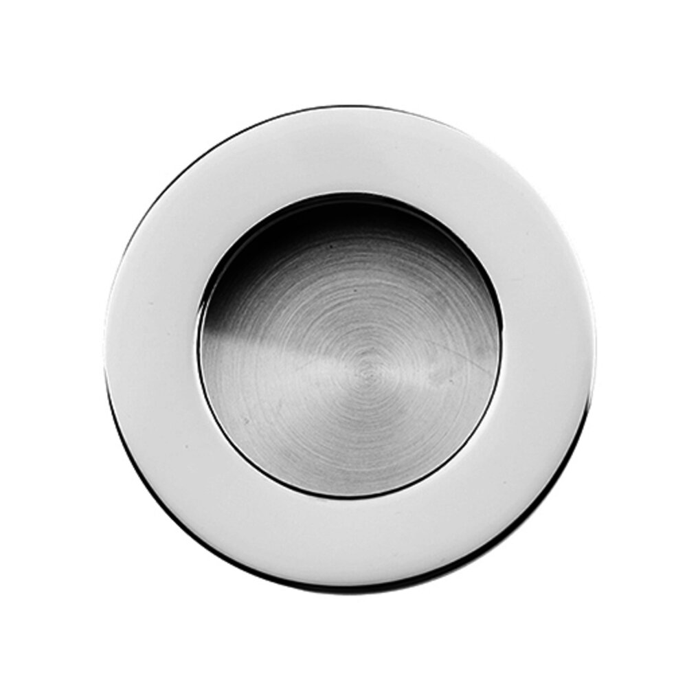 Linnea Hardware 2 1/2" Diameter Recessed Pull in Polished Stainless Steel