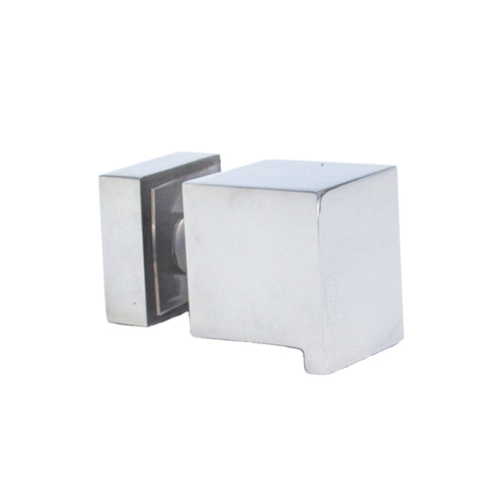 Linnea Hardware 1 3/16" Square Shower Door Knob in Polished Stainless Steel