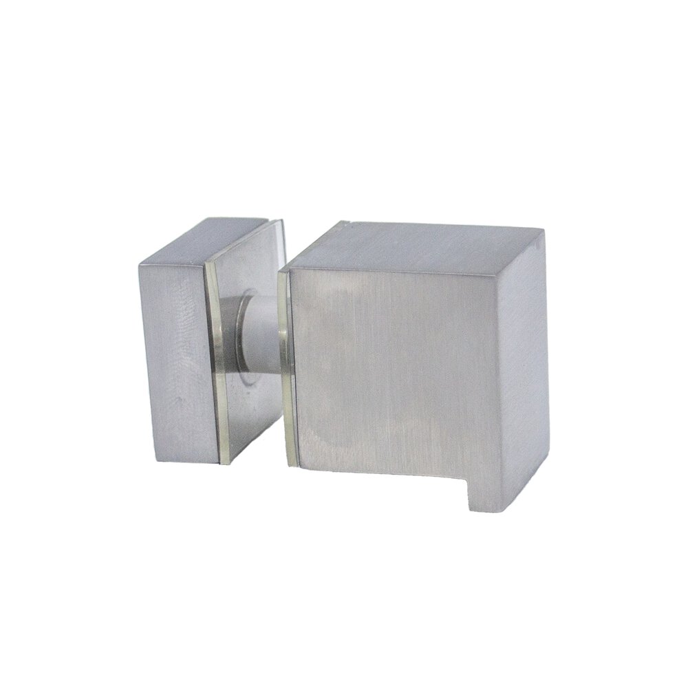 Linnea Hardware 1 3/16" Square Shower Door Knob in Satin Stainless Steel