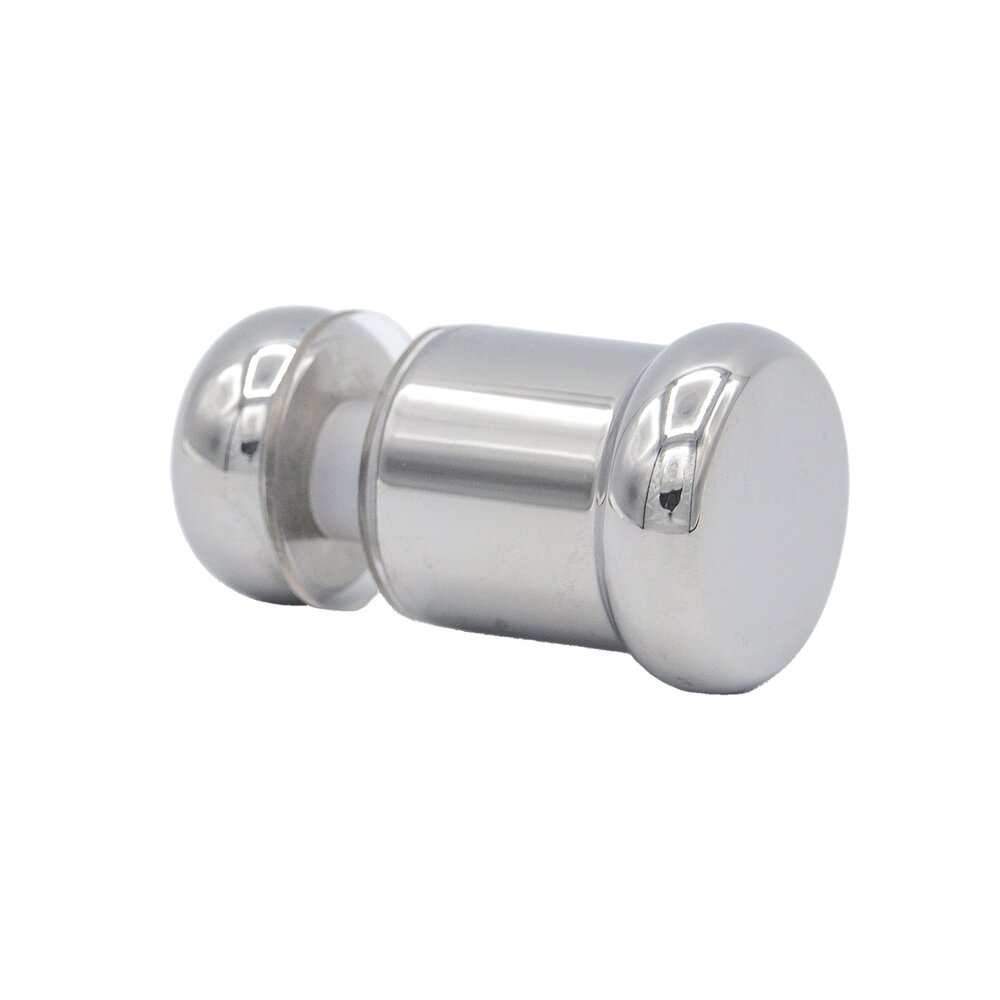 Linnea Hardware 1 1/8" Diameter Smooth Face Shower Knob in Polished Stainless Steel