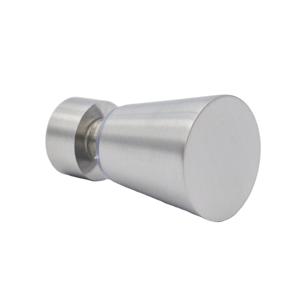 Linnea Hardware 1 1/8" Diameter Conic Shower Knob in Satin Stainless Steel