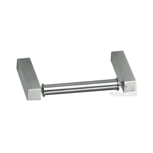 Linnea Hardware Toilet Roll Holder with Square Post in Satin Stainless Steel