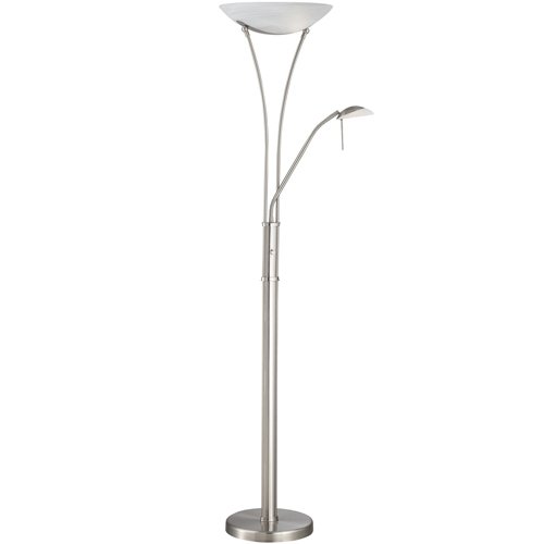Tall Torchiere Reading Floor Lamp, Torchiere Floor Lamp With Reading Lamp