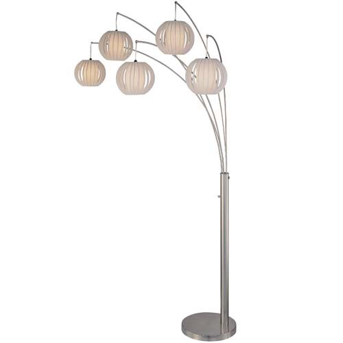 Light Arch Floor Lamp In Polished Steel, Tall Modern Floor Lamps