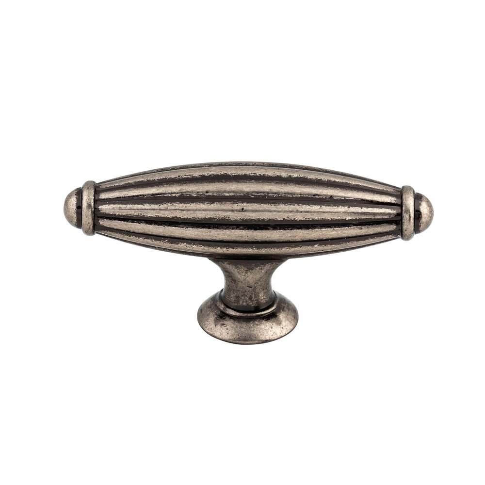Top Knobs Tuscany 2 5/8" Long Bar Knob in Pewter Antique