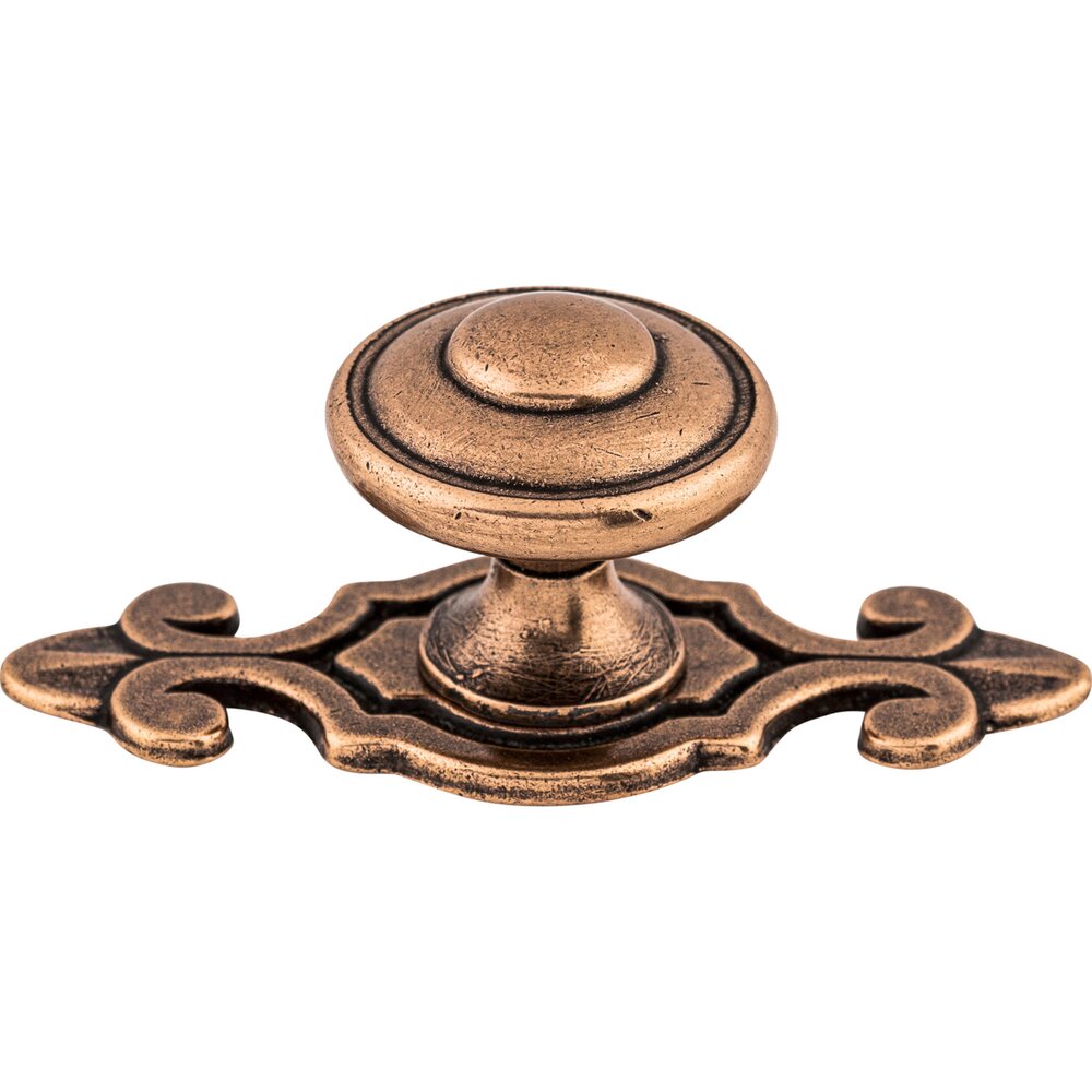 Top Knobs Canterbury 1 1/4" w/Backplate Diameter Mushroom Knob in Old English Copper