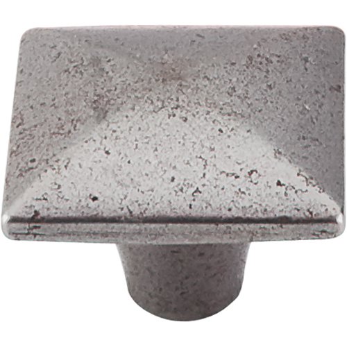 Top Knobs Square Iron Knob Smooth in Cast Iron