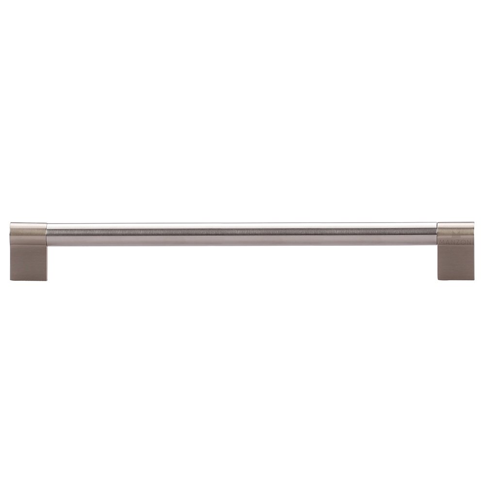 Manzoni Hardware 12 5/8" Centers Euro Bar Pull in Satin Stainless