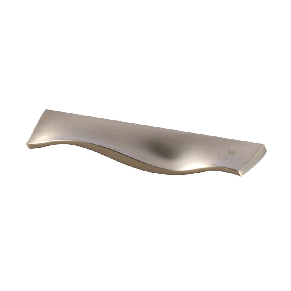Manzoni Hardware 6 5/16" Centers Wave Pull in Satin Brass